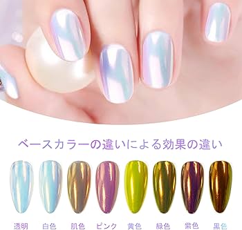 Amazon | Fokostar オーロラパウダー ネイル ミラーパウダー ジェル